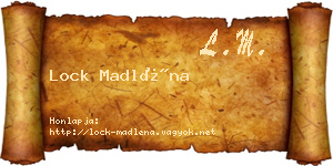 Lock Madléna névjegykártya